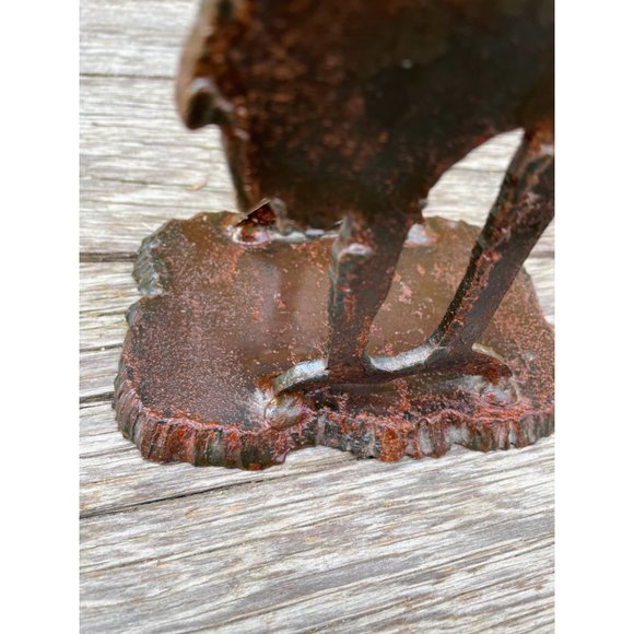 Vintage Folk Art Iron Book End Holder Sand Hill Crane Birds - Picture 13 of 14